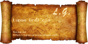 Lupse Grácia névjegykártya